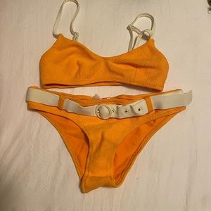 NWOT Solid and Striped brand orange bikini